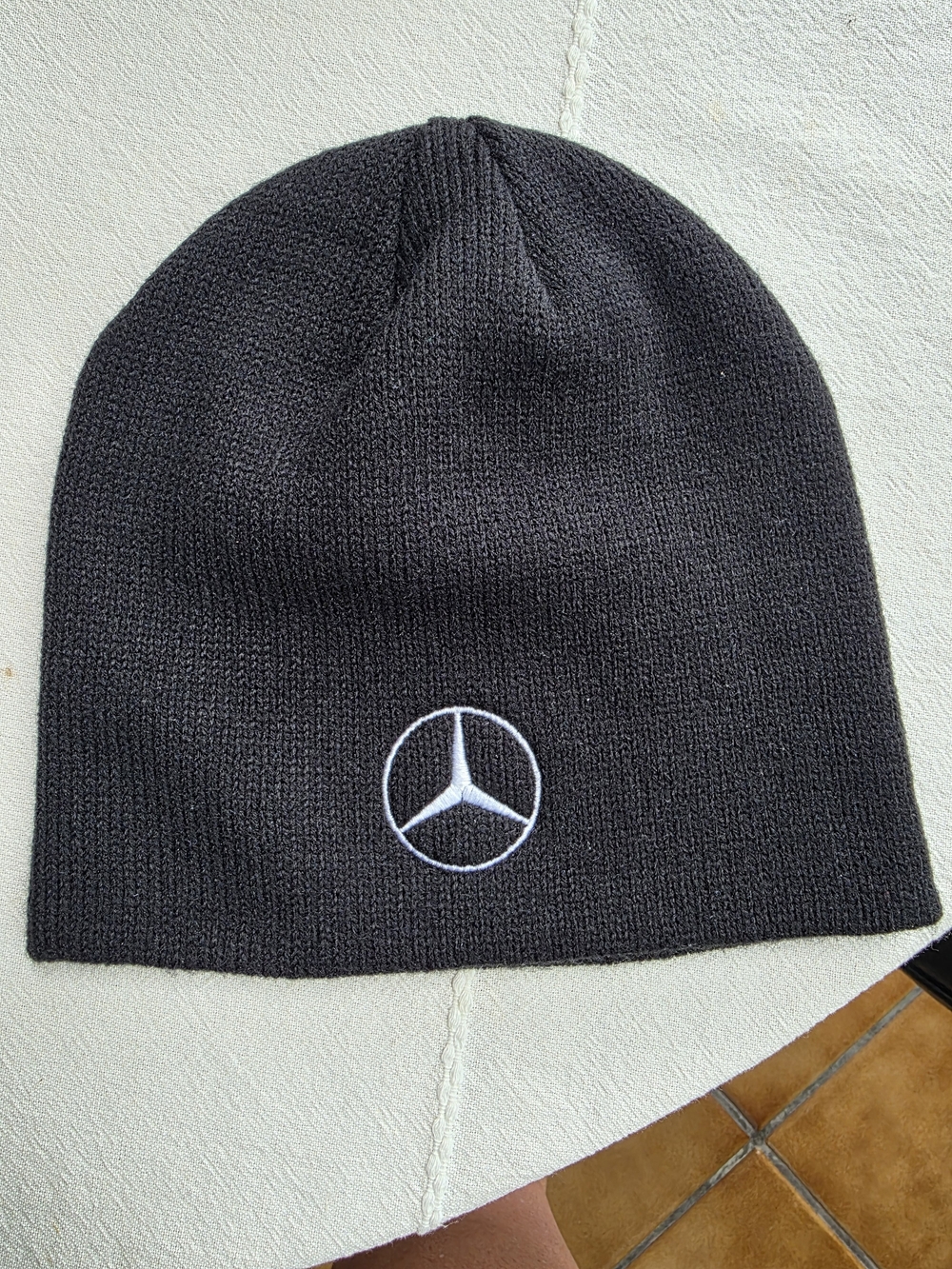Mercedes-Benz Black Beanie with White Logo
